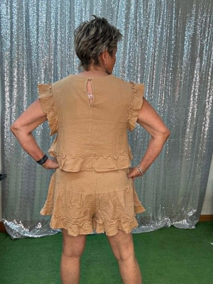 Very J Ruffle Short Sets