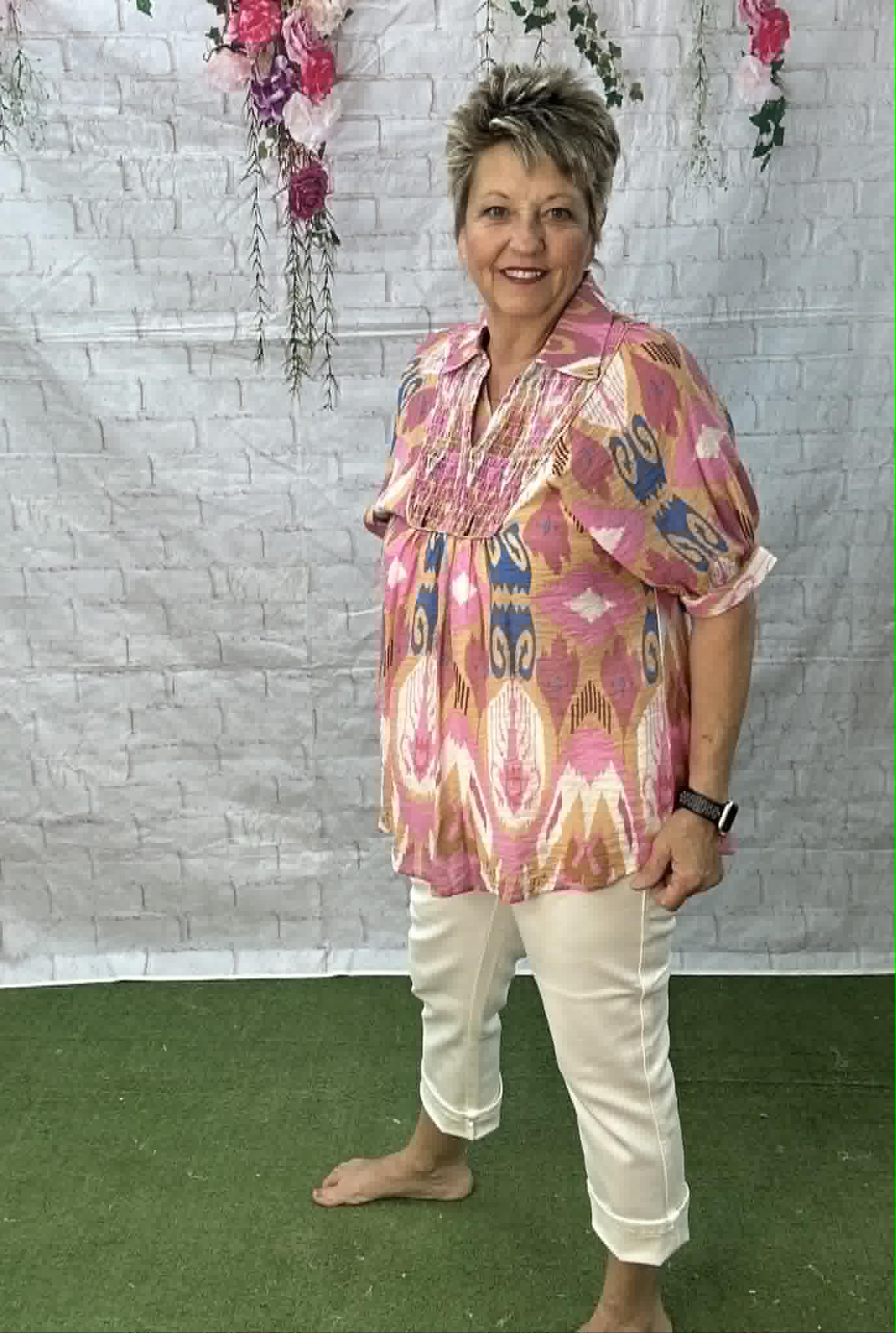 Gigio Smocked Yoke Top