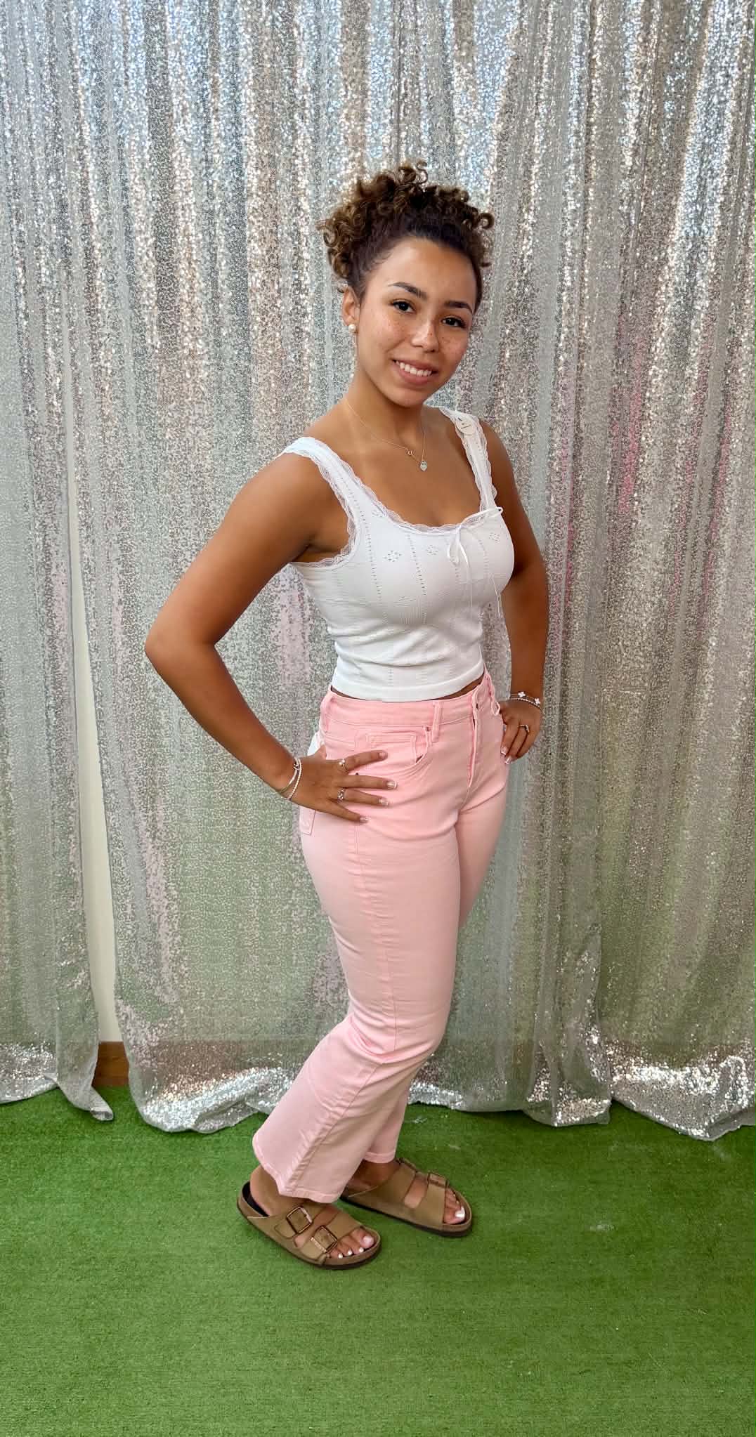 Risen Baby Pink Crops