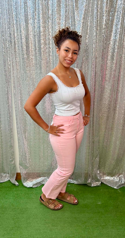 Risen Baby Pink Crops