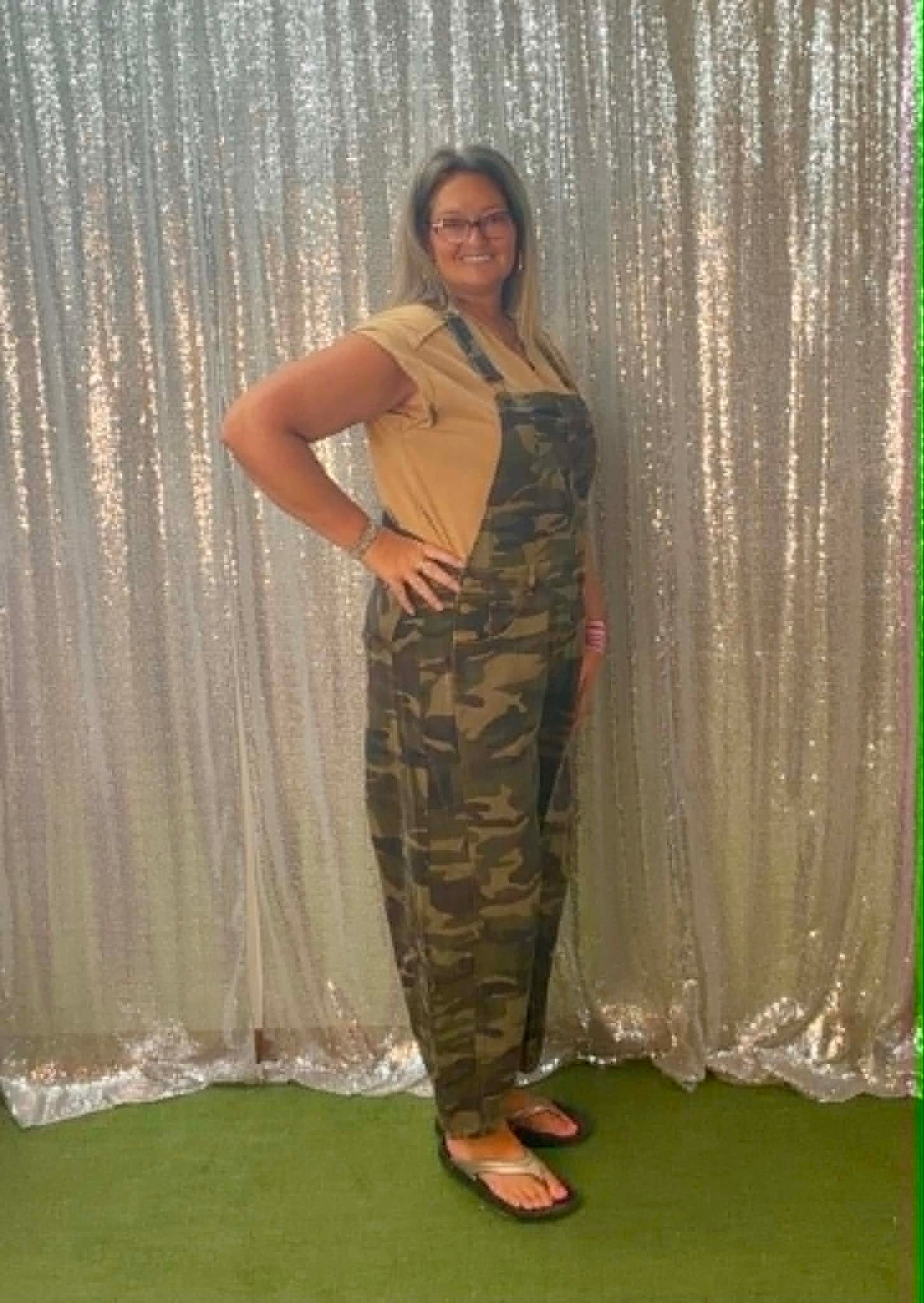 Oddie Washed Camo Overalls Plus
