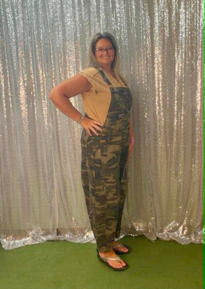 Oddie Washed Camo Overalls Plus