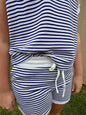 Zenana Striped shorts SET