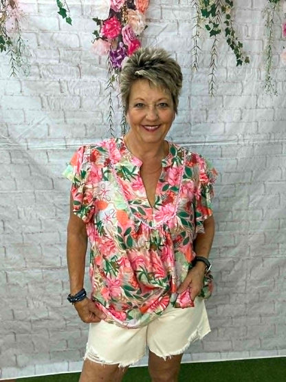 Umgee Tropical print Top
