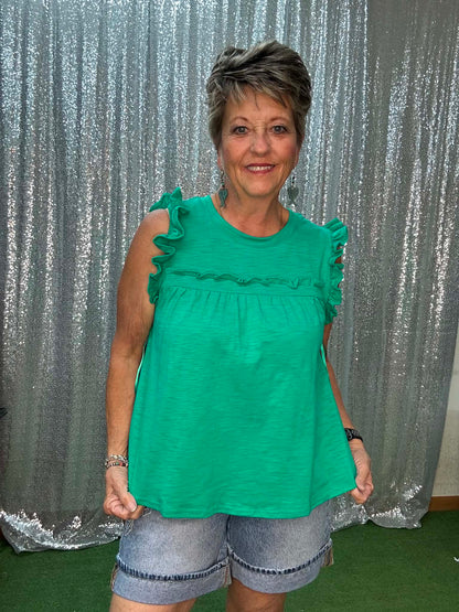 Very J Ruffled Babydoll Top