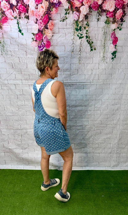 Wishlist Polka Dot overall shorts