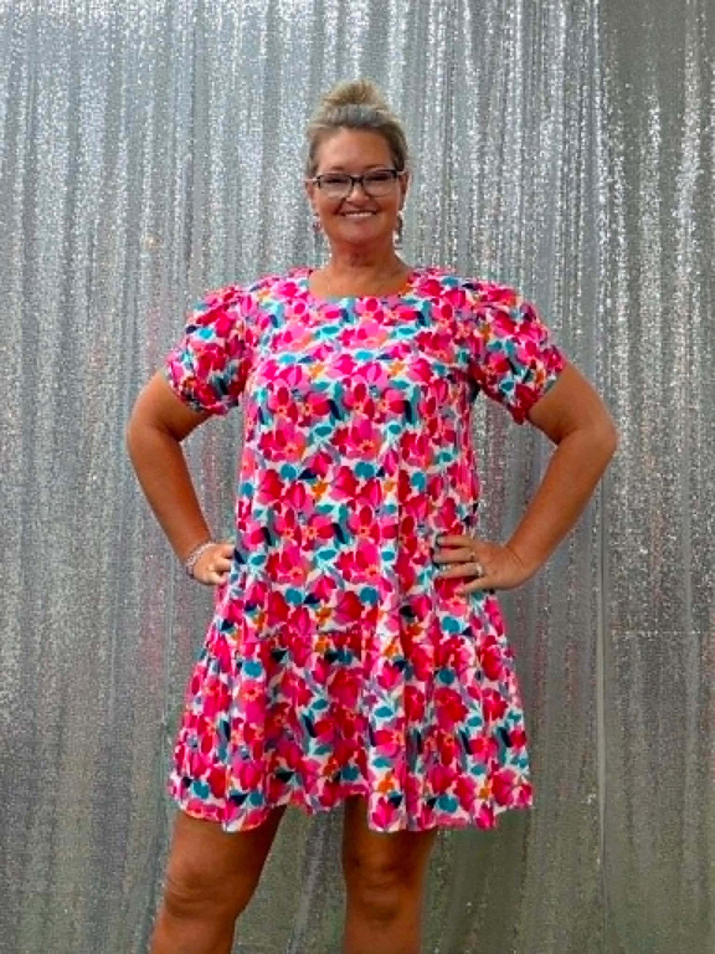 Southern Stitch Bright Floral Dress