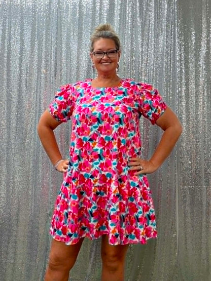 Southern Stitch Bright Floral Dress