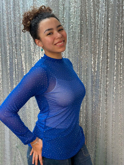 Sunshine & Rodio Mesh Top w/ rhinestone
