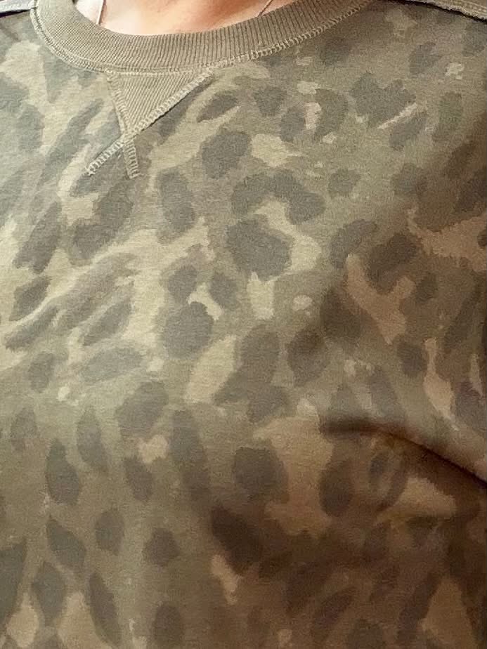 New Me Mocha abstract spot sweatshirt