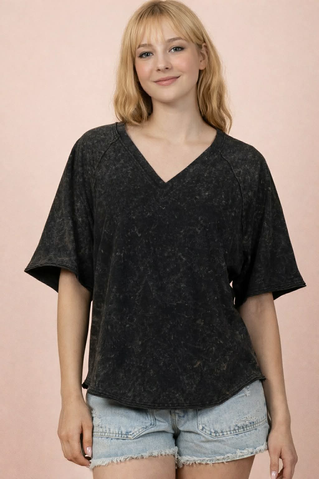 Very J V-Neck w/Back Top Stitching