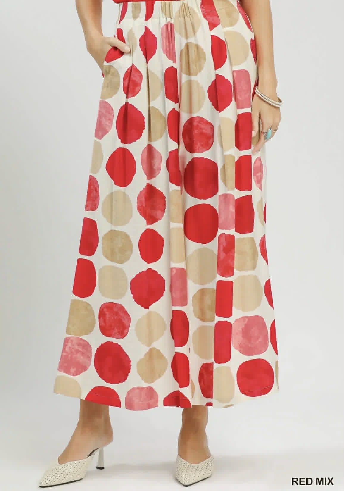 Umgee wide leg polka dot pants