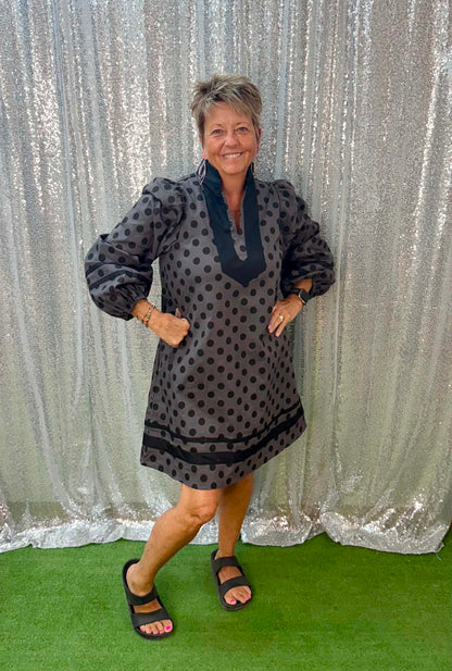 Jodifl polka dot balloon sleeve dress