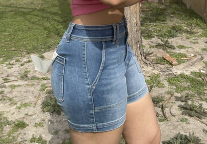 Risen Double Button Shorts with Carpenter Front Pockets