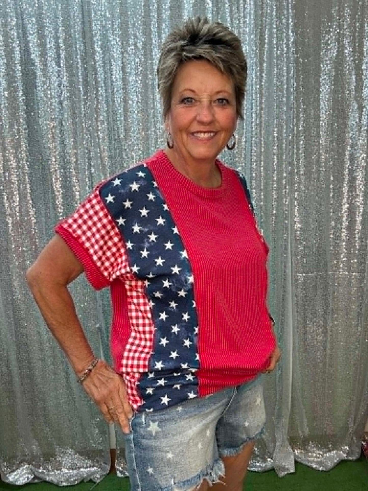 Heimish USA ribbed top PLUS