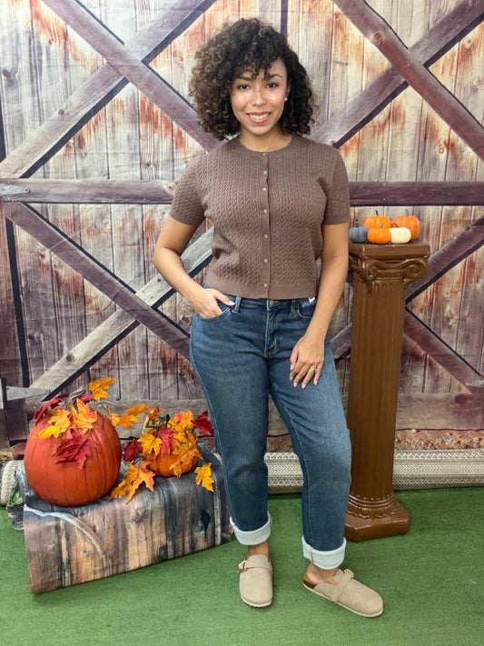 Judy Blue Mr. Billie knit Boyfriend Jean