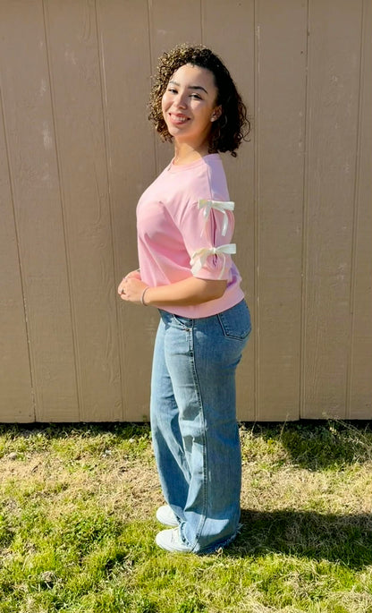 Pink Bow Top