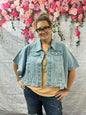 Wishlist denim poncho jacket