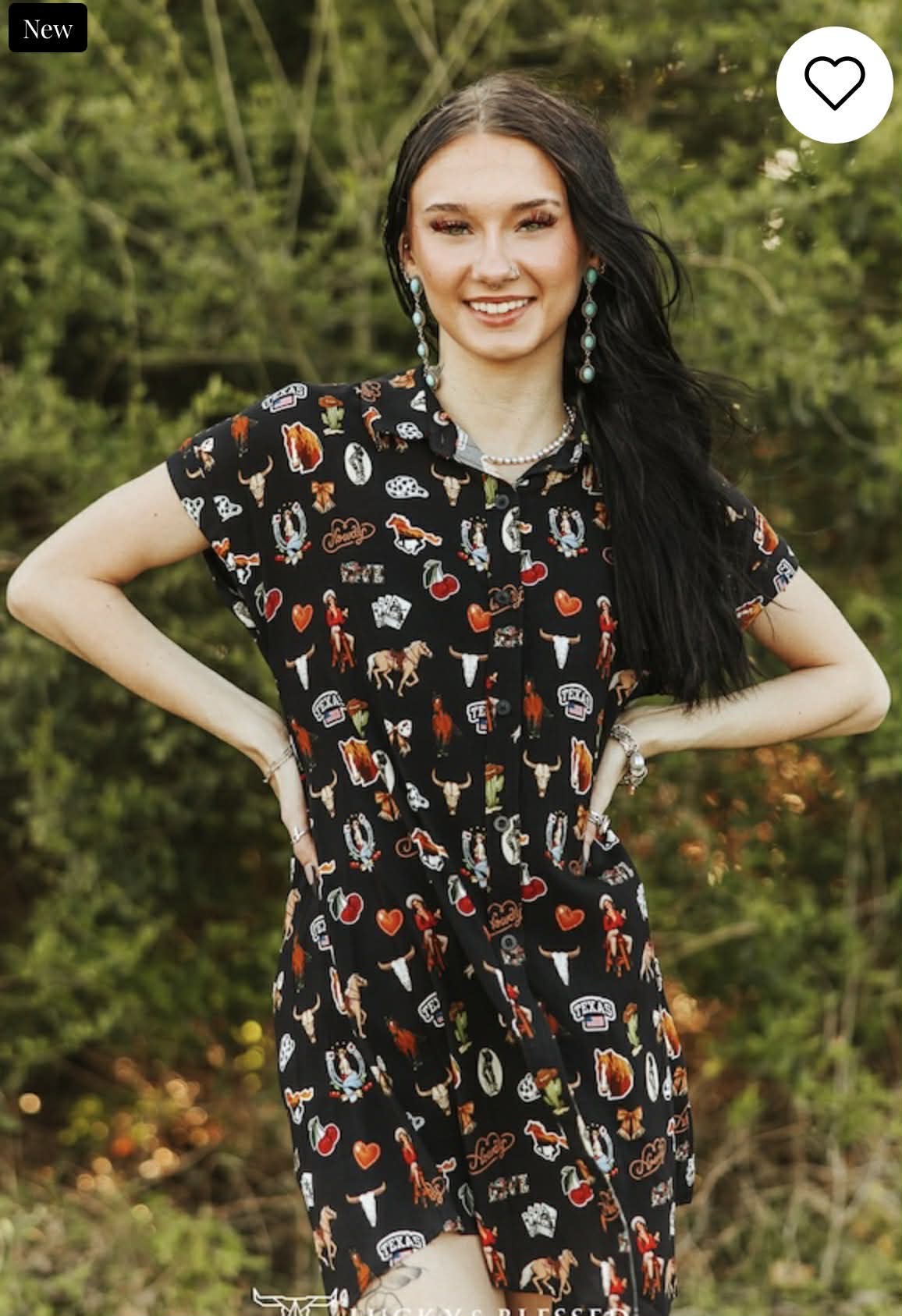 Lucky & Blessed cowboy Tunic PLUS