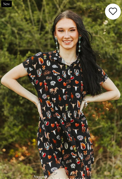 Lucky & Blessed cowboy Tunic PLUS