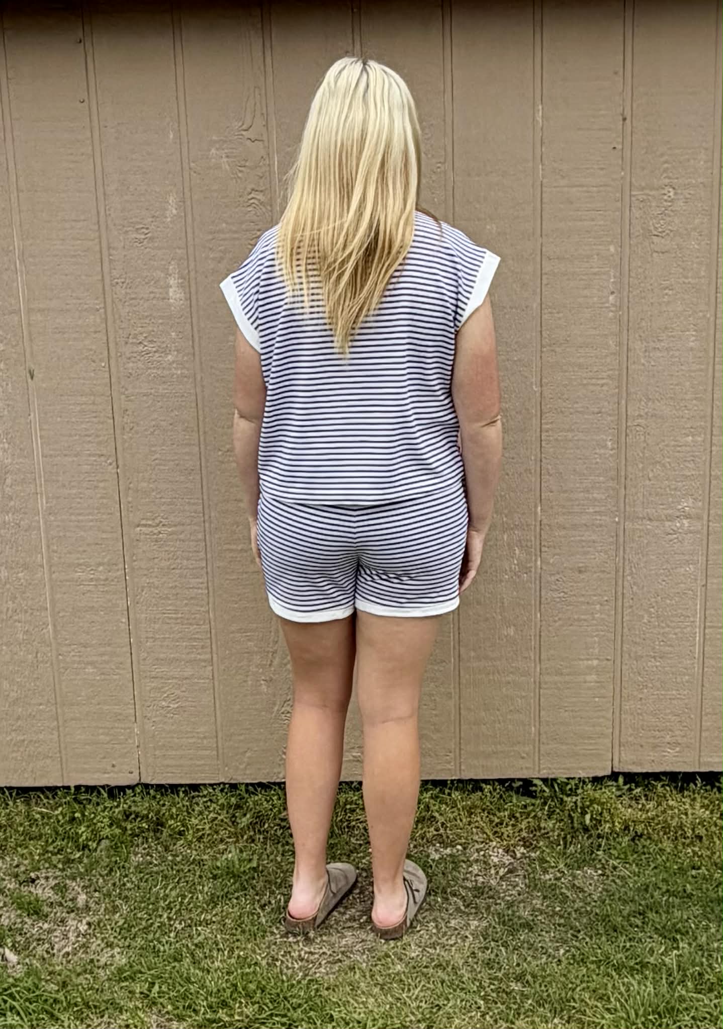 Zenana Striped shorts SET