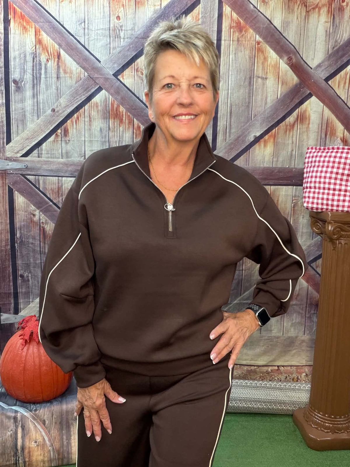 YELETE  scuba quarter zip pullover