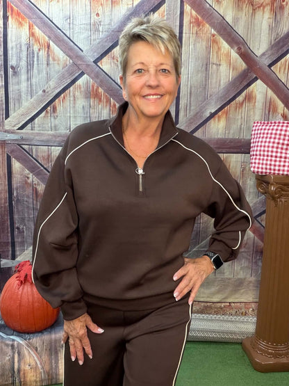 YELETE  scuba quarter zip pullover