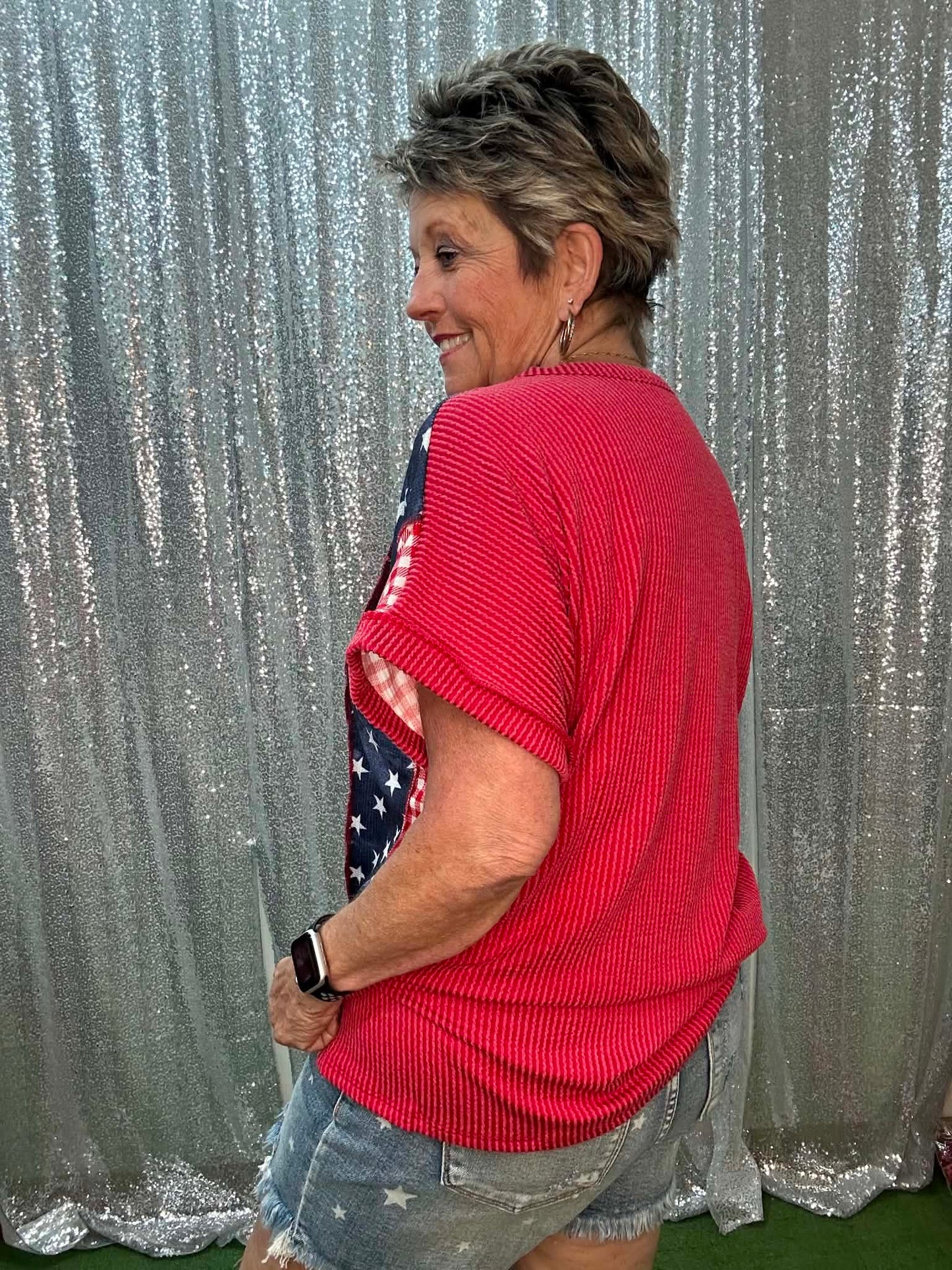 Heimish USA ribbed top PLUS