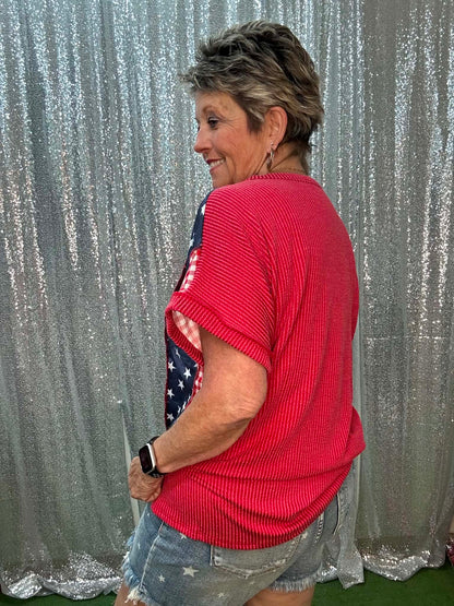 Heimish USA ribbed top PLUS