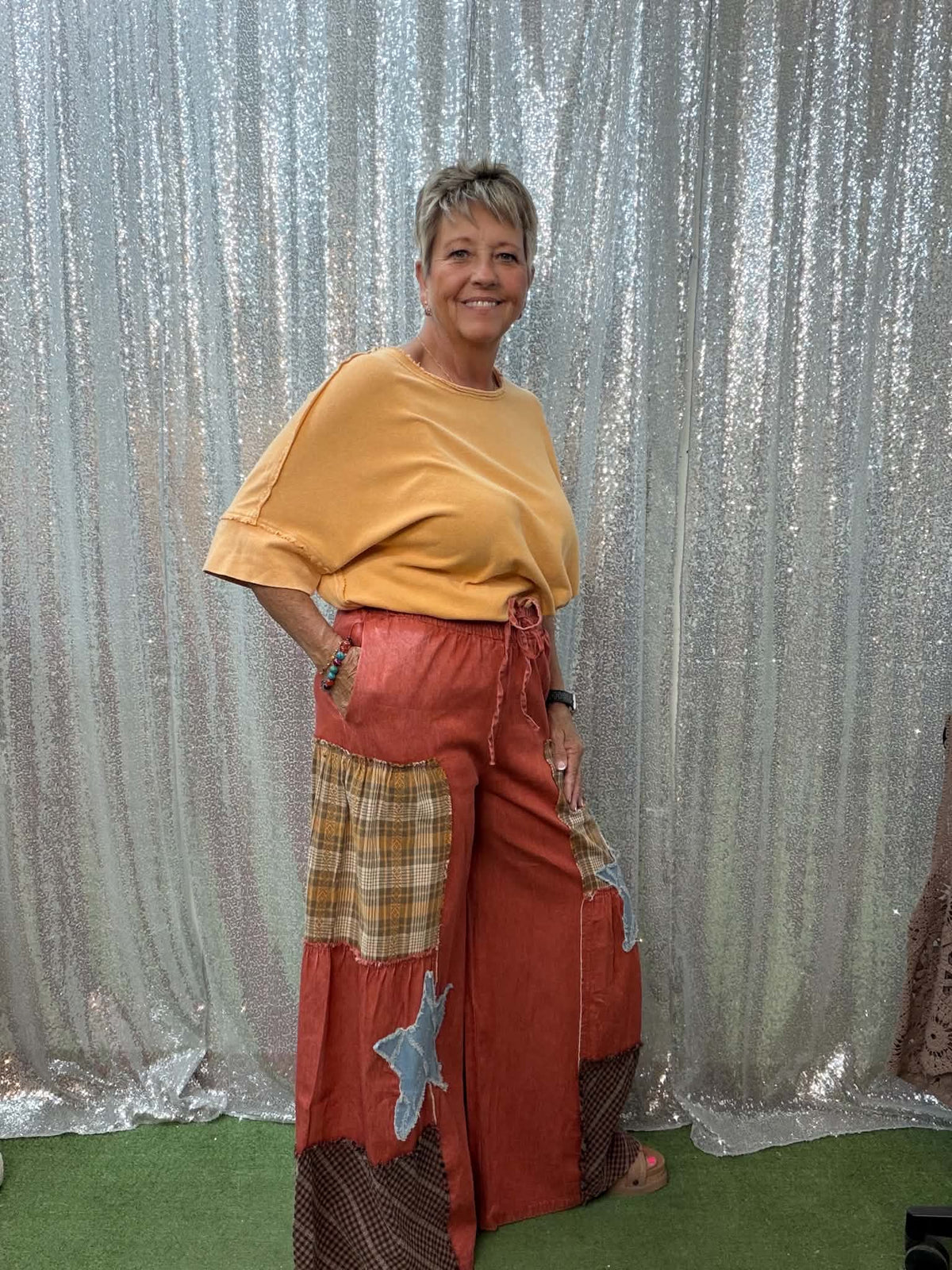 Easel Boho Wide Leg Pants