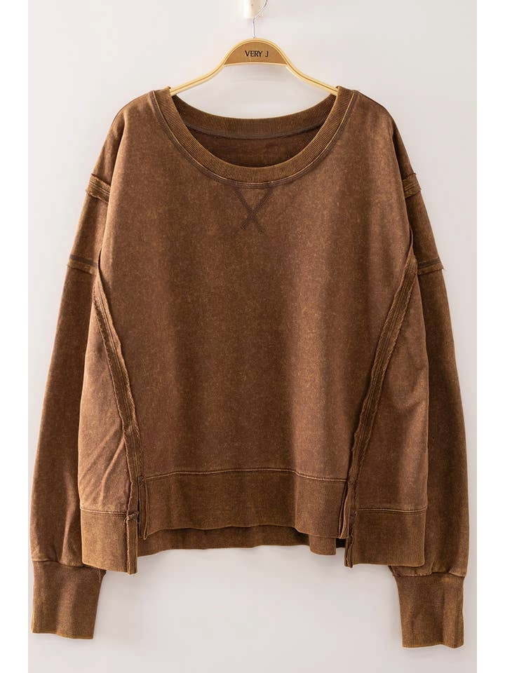 Very J Vintage Washed Sweatshirt